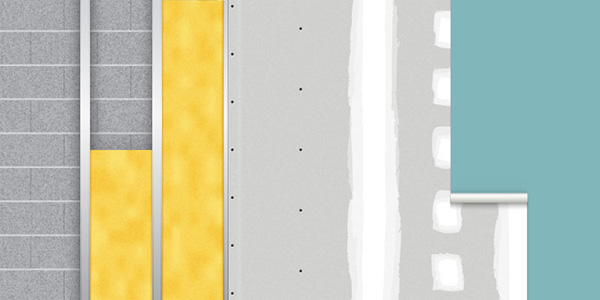 bande resiliente isolation mur