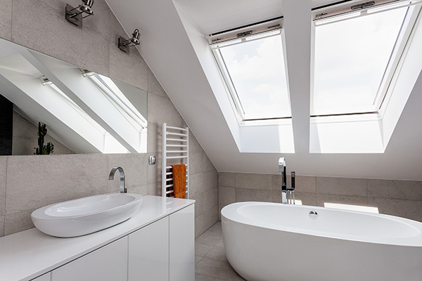 salle de bain dans les combles